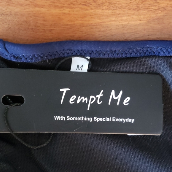 Tempt Me One piece navy blue swimsuit size medium - Picture 6 of 6